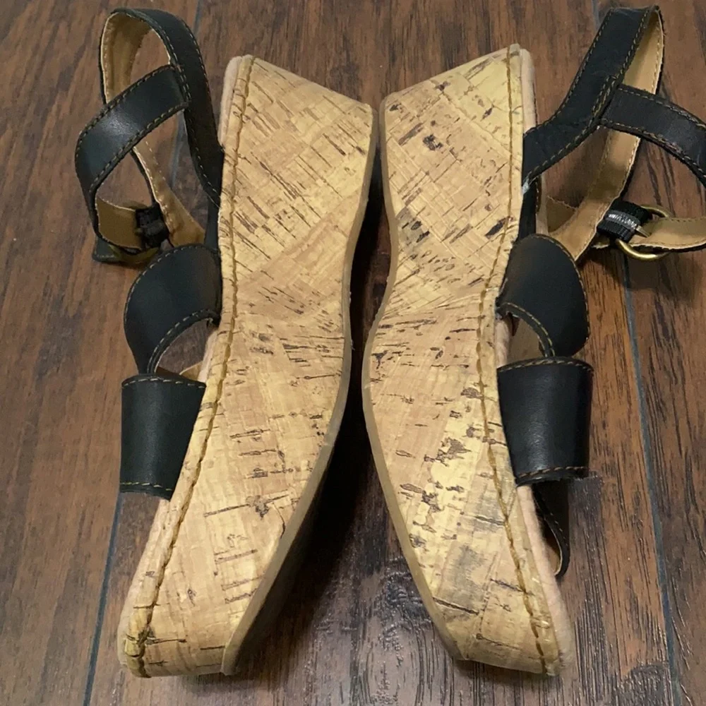 b.o.c Born black platform wedge sandal 7 / 38 - Picture 4 of 11